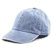 The Hat Depot Kids Washed Low Profile Cotton and Denim Plain Baseball Cap Hat