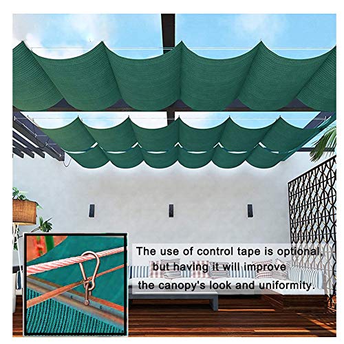 Sonnensegel Sichtschutznetz, Einziehbar Wave Shade Sails Pergola-Abdeckung Pavillonabdeckung Breite 0,5-1,3 M 95…