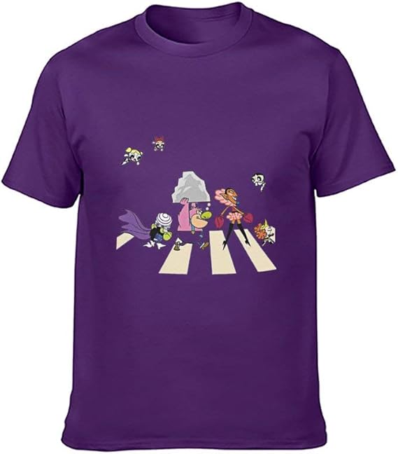 Amazon Co Jp パワーパフガールズ キャラ イラスト Tシャツ てtシャツ メンズ 半袖 速乾性ソリッドカラー仕立 パープル 汗吸収性と速乾性の軽 いソフトカジュアル Clothing Accessories