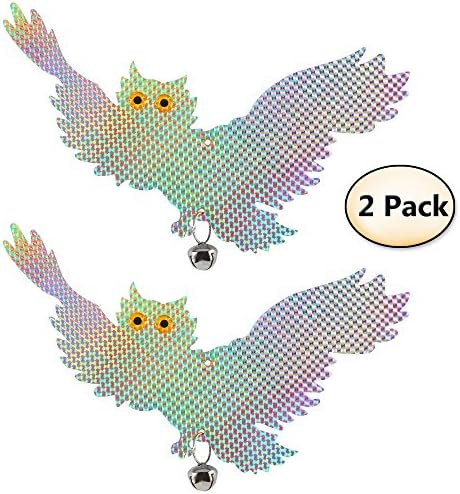 Bird Blinder Reflective Hanging Flying Owl - Pest Repellent (2 pack)