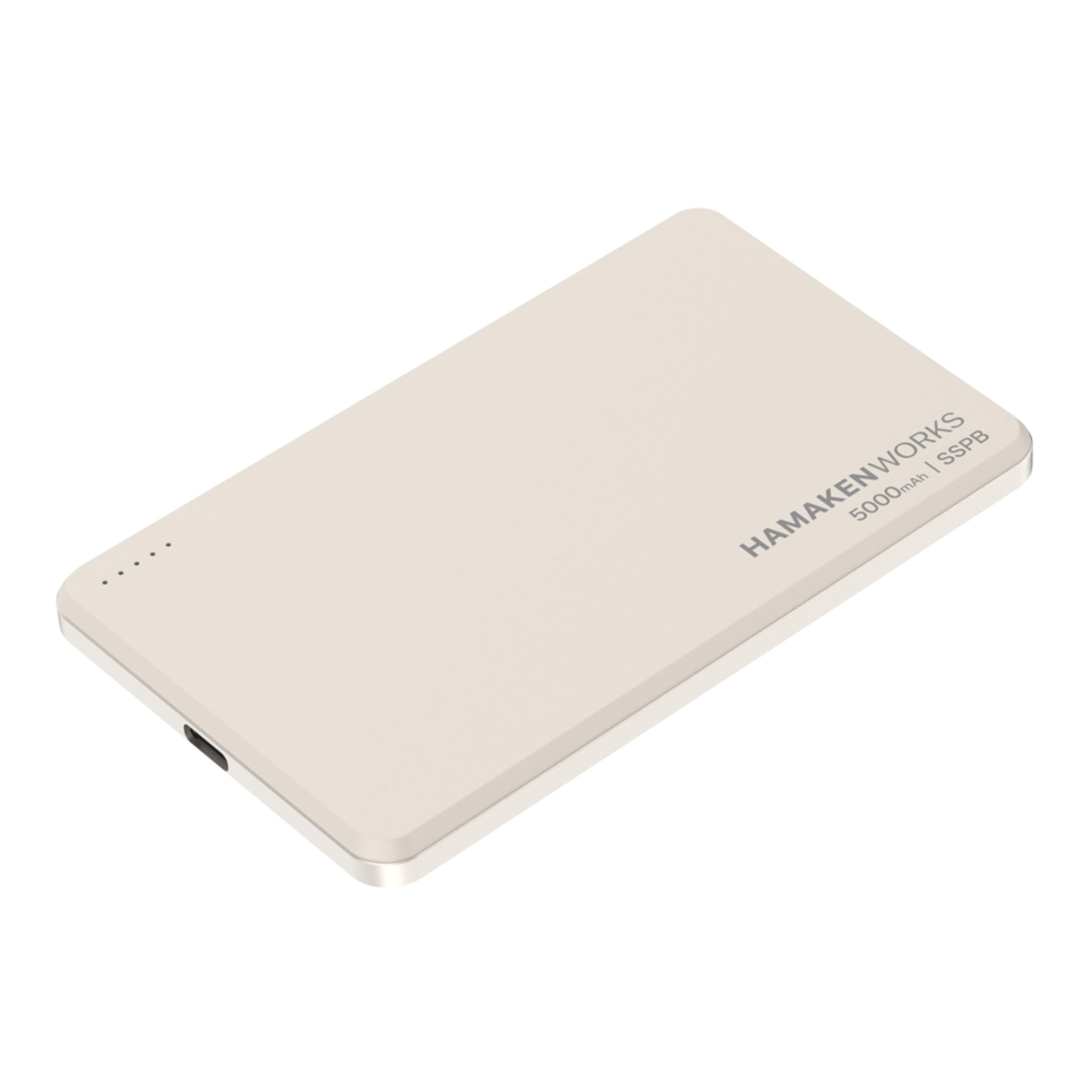 安全・安心の準固体電池 モバイルバッテリー5000mAh | USB-C 急速充電 PD 3.0...