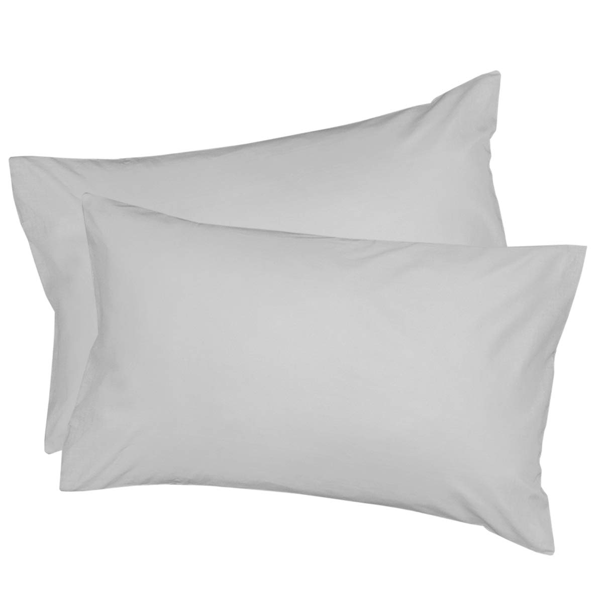 Euphoric Gifts 100% Bamboo Super Silky Soft Plain Luxury Pillowcases x2 (Light Grey)