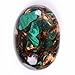 Wholesale 25mm Oval cabochon CAB flatback semi-precious gemstone 5pcs (Copper malachite)