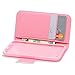 MOLLYCOOCLE iPod Touch 6 Wallet Case, PU Leather Flip Folio Wallet Case for iPod Touch 5 with Slim Lightweight Shockproof TPU Bumper Cover - Colorful Space Pink