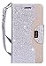 ProCase Wallet Case for iPhone 8 Plus/7 Plus 5.5 Inch, Flip Fold Card Case Stylish Slim Stand Cover with Wallet Case Fits for iPhone 8 Plus/iPhone 7 Plus 5.5” -Glittersilver