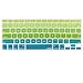 Kuzy - MacBook Keyboard Cover for Older Version MacBook Pro 13, 15, 17 inch and MacBook Air 13 inch, iMac Wireless Keyboard, Apple Computer Accessories Key Board Silicone Skin Protector - Ombre Green