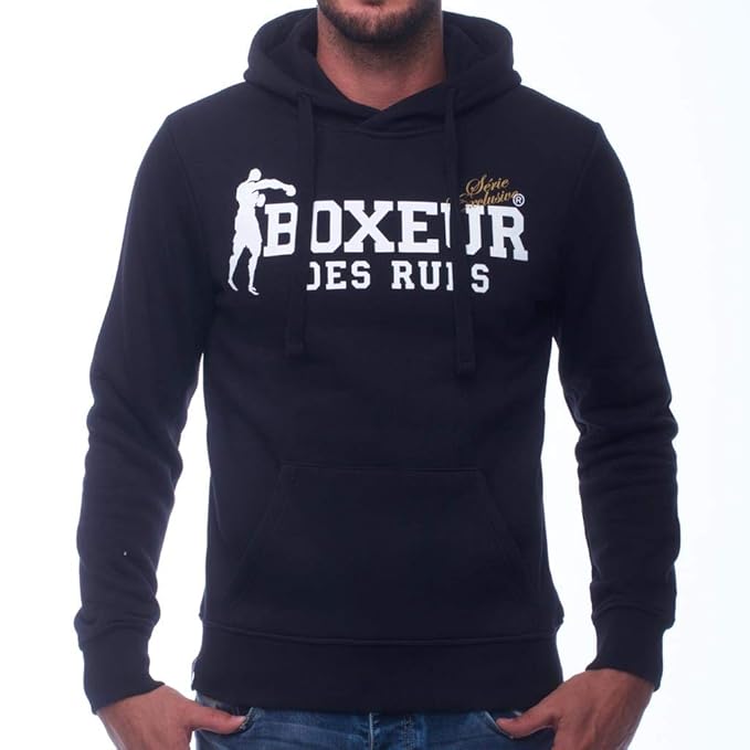 Felpa Con Cappuccio BOXEUR DES RUES – Foro Per Pollice, Logo Stampato, Morbida E Comoda - 3