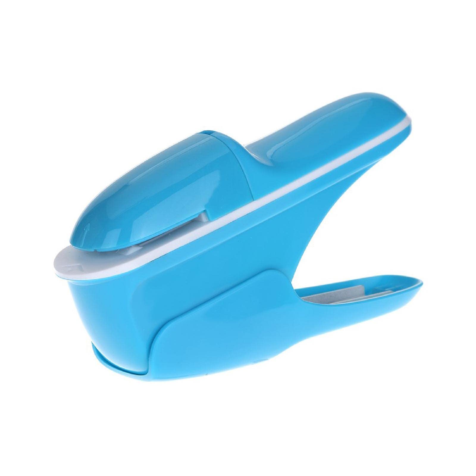 Stapleless Stapler, Manual Staplers, Portable Staple-Free Stapler for Booklet Brochures, Newspapers, Leaflets-Blue