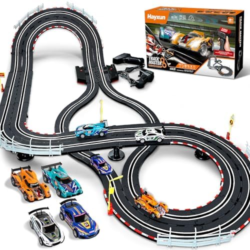Electric Slot Car Race Track Sets Race Car Track Sets with 4 High