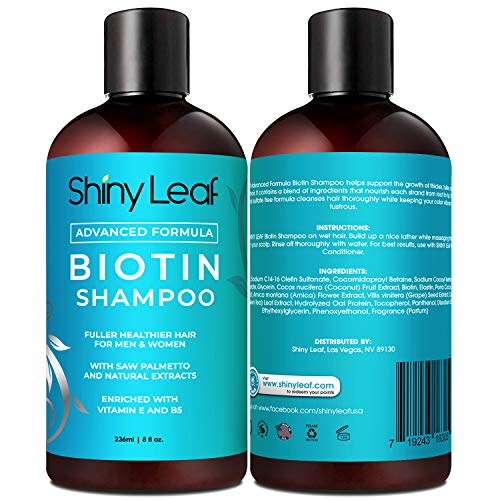 Biotin Shampoo for Hair Loss Treatment for Men and Women, with Advanced Formula Hair Growth Solution, For Thicker and Healthier Hair, Paraben Free, Sulfate Free, 8 oz. (236 ml) Bottle - Thumbnail 7