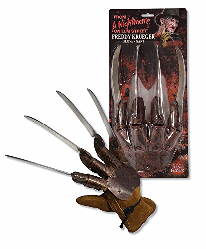 Freddy Krueger Hand Costumes - Unisex-Adults Deluxe Freddy Glove, Brown,