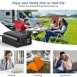 Bapdas 150W Car Power Inverter DC 12V to 110V AC