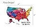 BeLoved Scratch Off Map of The USA. Travel Map New Design. Modern Wall Decor!!! Track Your Adventures. USA Poster. Your Country Your Trips! Best Gift IDEA for Everyone!