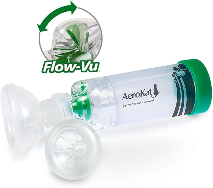 AEROKAT Cat Asthma Aerosol Chamber Easy to Use Inhaler Spacer