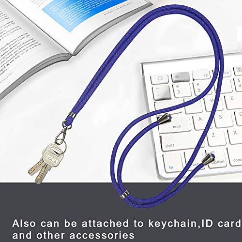 Cell Phone Lanyard, COCASES Crossbody Neck Strap Silicone Phone Holder with Ring Stand for iPhone, Galaxy & Most Smartphones (Blue) - Thumbnail 5