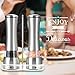Salt and Pepper Shakers, SURPEER Manual Pepper Grinder with Adjustable Ceramic Grinding Core, Stainless Steel and Acrylic Glass - Easy to Use Pepper Mill for Spice(Meat Thermometer Included) - 2 Sets