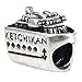 Ketchikan Alaska Ship Charm 925 Sterling Silver Boat Charm Travel Charm Vacation Charm for Charm Bracelet (B)