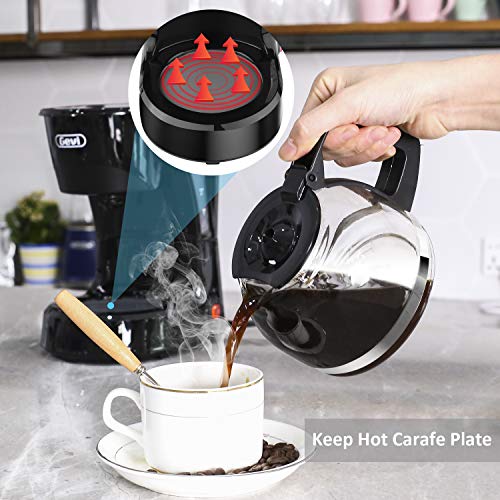 Drip Coffee Maker GEVI 4 Cup Coffee Machine Work in Silent Coffee