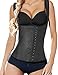 Ann Chery Corset Waist Trainer for Women’s Weight Loss - Colombian Waist Cincher With Straps - 3 Hook Vest Body Shaper Black