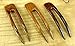 JWL (1) Rosewood Two Prong Curved 4.5 Inch Hair Stick Pick Pic Pin Fork FPL 3.5