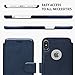 Compatible with iPhone X Wallet Case-Slim & Lightweight Flip Case with Credit Card Holder - Compatible with i Phone 10 Wallet Cases for Women & Men - Faux Leather iPhone Xs Purse Cases – Navy Blue