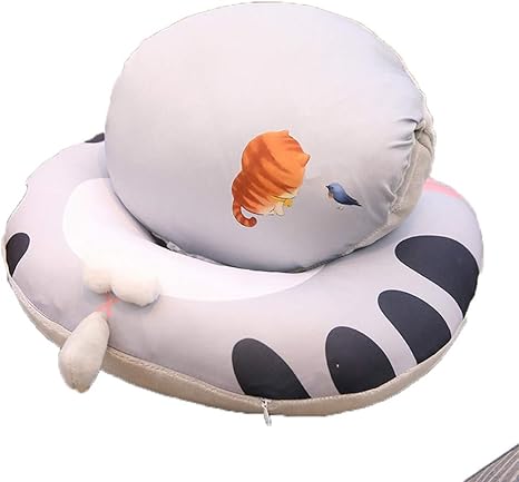 Amazon U型 ネックピロー ぬいぐるみ かわいい うつ伏せクッション 抱き枕 携帯枕 飛行機用 車用 オフィス お昼寝枕 動物 抱き枕 うさぎ ハムスター コーギー お尻 ねこ ふわふわ ピロー まくら うつ伏せまくら ピンク グレー 35x35x23cm 枕 抱き枕 オンライン通販