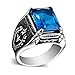 Boho Jewelry Men's Crystal Vintage Stainelss Steel Dragon Claw Cz Ring Black Silver 11