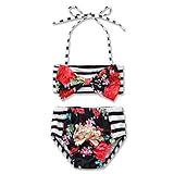 Girl 's Bikini Set,Hemlock Little Girl Swimsuit Swimwear Vest Bathing Suit (4T, White)