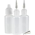 Creative Mark Precision Tip Applicator Bottle - Flo Line Squeeze Bottle with Stainless Steel Tips, for Artist Paint, Fluid Media, Ink, Watercolor, Quilling, Glitters and Masking Fluid (Pack of 3)