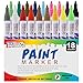 U.S. Art Supply 18 Color Set of Medium Point Tip Oil Based Paint Pen Markers - Permanent Ink that Works on Most Surfaces Glass, Wood, Metal, Rubber, Rocks, Stone, Arts, Crafts & Tools