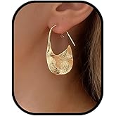 Gold Square Hoop Earrings for Women,Irregular Handmade Fan Gold Basket Shape Jewelry Fashion Vintage Dainty Earring Jewelry Gifts for Women