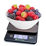 BEST Kitchen Food Scale - Portion Control Accessory for Measuring Grams & Ounces (Up to 5 kg/11 lbs) - Supports Healthy Weight Loss - Easy-to-Read LCD Display-Self Calibrating by Zeta Medic