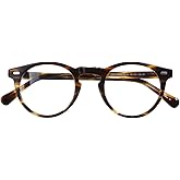 EAREADA Vintage Round Glasses Clear Lens Thick Round Rim Acetate Eyeglasses For Men…