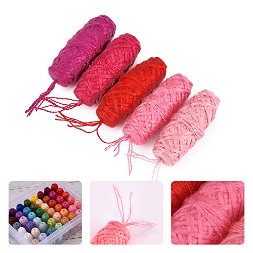 Embroidery Threads, Colourful Embroidery Threads Set Embroidery Floss with DMC Number, Embroidery Set with Organizer Storage Box for Embroidery, Cross-Stitch, Friendship Bracelets - Thumbnail 7