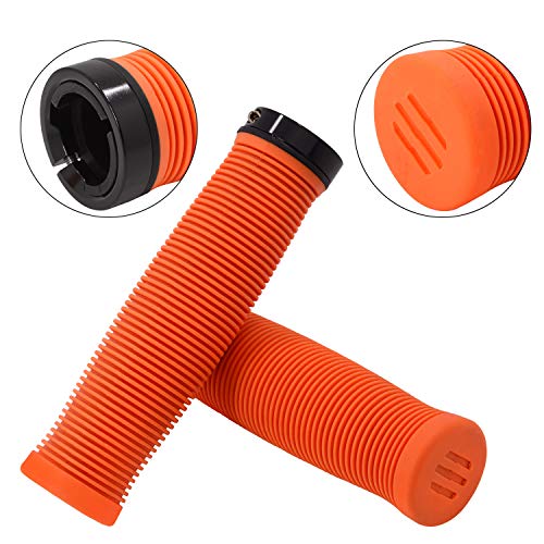 Acekit Bicycle Handlebar Grips Single Lock-on Rubber Grips for Mountain Bike BMX Folding Bike and Road Bike-Orange - Thumbnail 7