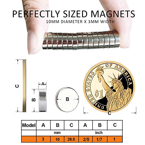 60PCS Fridge Magnet, Magnets for Stainless Steel Refrigerator, Premium Office Magnets, Whiteboard Magnets by BRYUBR
