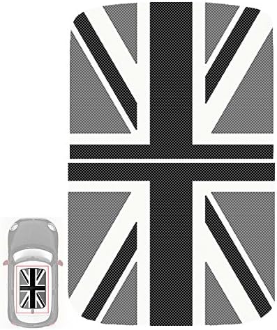 Paileco Automotive Sunroof Vinyl Sticker for R60 (1set 2pcs,Grey Union Jack Flag, Vinyl)