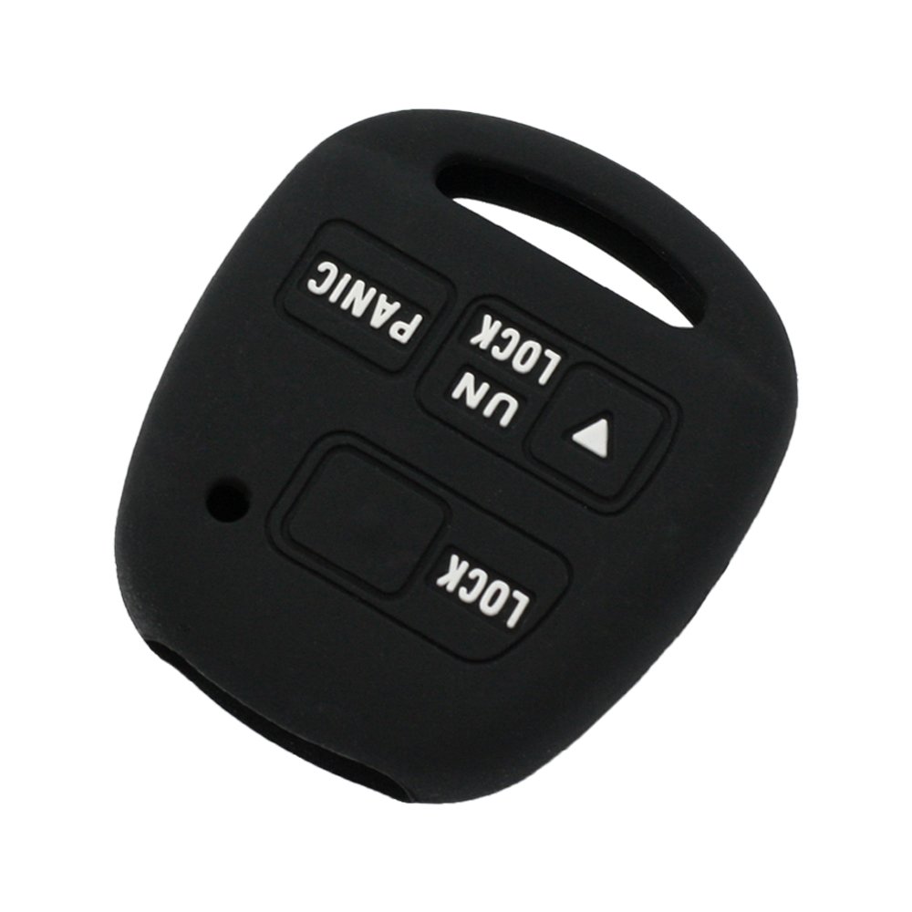 BROVACS Silicone Cover Protector Case Holder Skin Jacket Compatible with TOYOTA LEXUS 3 Button Remote Key Fob CV2422 Black