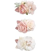 Flower Hair Clips Set-Cherrboll 3pcs Floral Hair Bow Accessories for Baby Girl Toddles Teen Gifts