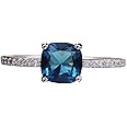 Washranp Rings for Women,Inlaid Rhinestones Thin Wedding Ring Square Cubic Zirconia Women Ring Jewelry Accessory Blue US 9