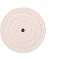 SCOTTCHEN Cotton Buffing Wheel 6 inch Extra Thick Spiral Sewn Polishing Pad for Bench Grinder Tool with 1/2" Arbor Hole(70 Ply) 1PCS