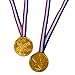 Windy City Novelties 2 inch Gold Winner Toy Medals - Bulk 12 Pack