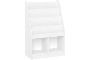 RiverRidge Kids Bookrack with Two Cubbies, White