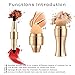 Ofanyia 4 in 1 Makeup Brush Set - Lip Brush, Smudge Brush, Contour & Blush Brush, Sponge Brush - For Eyes Lips Face Foundation Makeup (rose gold)