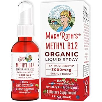 Extra Strength 60 Day Organic Vitamin B12 Methyl Liquid Sublingual Spray By Maryruth Energy Boost Sugar Free Non Gmo Vegan Gluten Free