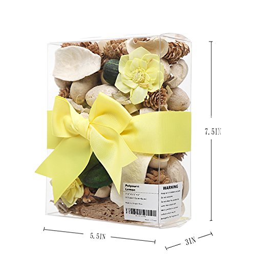 image for Qingbei Rina Gifts,Pleasant Yellow Lemon Scent Natural Potpourri,inclu
