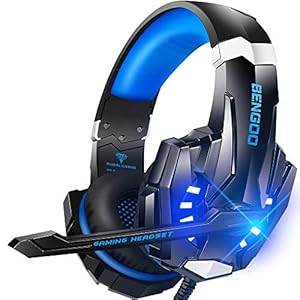 BENGOO G9000 Stereo Gaming Headset for PS4 PC Xbox One PS5 Controller, Noise Cancelling Over Ear Headphones with Mic…