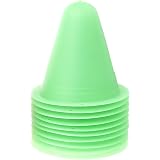 Lot De 10 Mini-Plots En Polyéthylène - Pour Agilité, Skate, Roller, Football - Diamètre 7,7 Cm, Hauteur 7,6 Cm