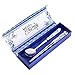 THY COLLECTIBLES Elegant Oriental Inspiration Silver Stainless Steel Chopsticks & Spoon Set In Gift Box, 2 Piece
