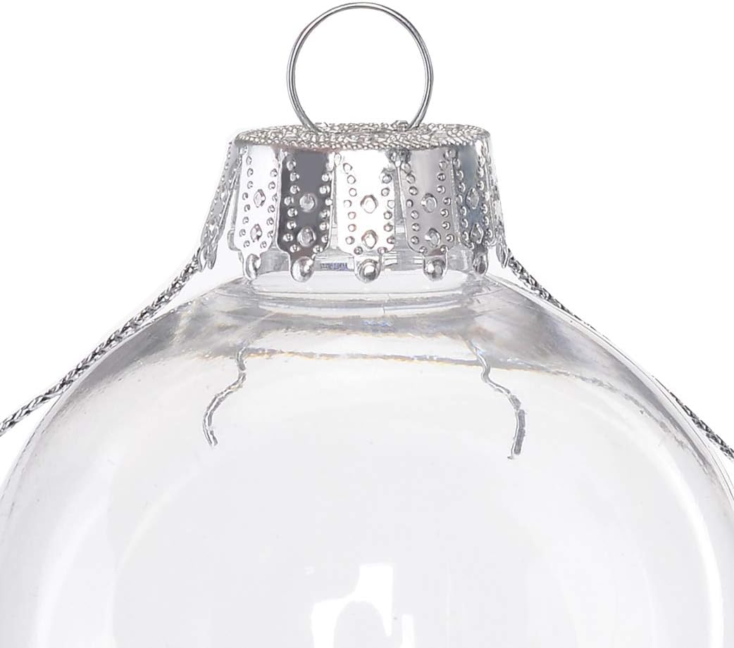 Yeelan Clear Baubles Fillable Bauble to Fill,6CM Plastic Acrylic Ball Ornament,12PCS DIY Transparent Balls for Christmas Xmas Tree Home Wedding Birthday Party Gift Decoration - Image 3